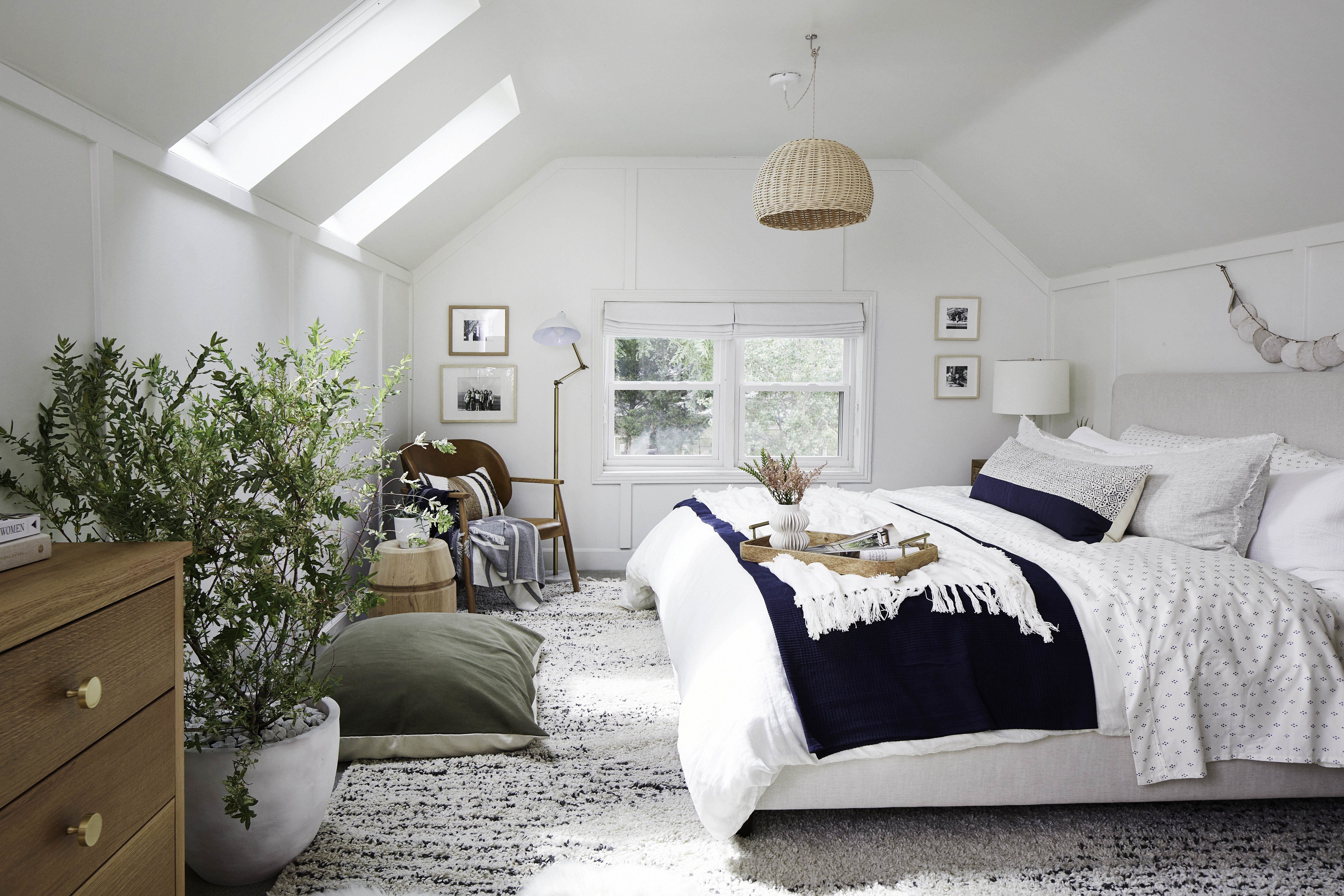 Bedroom Skylights Blue White Plants Tmb