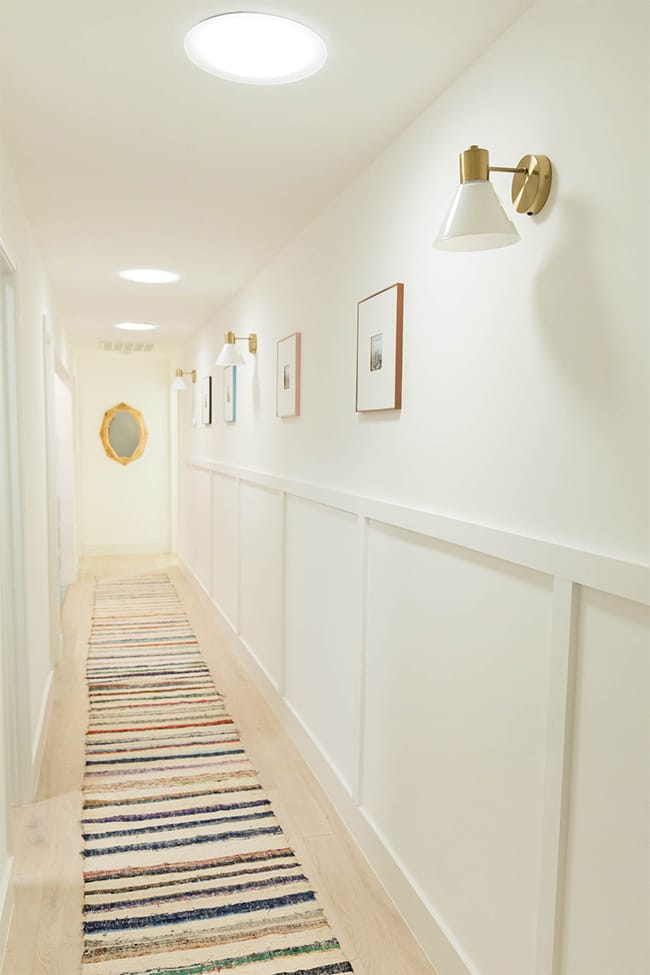 Hallway with two Sun Tunnels