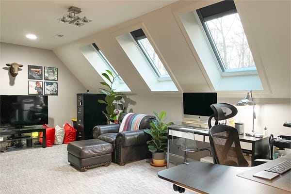 Home office with skylights TMB