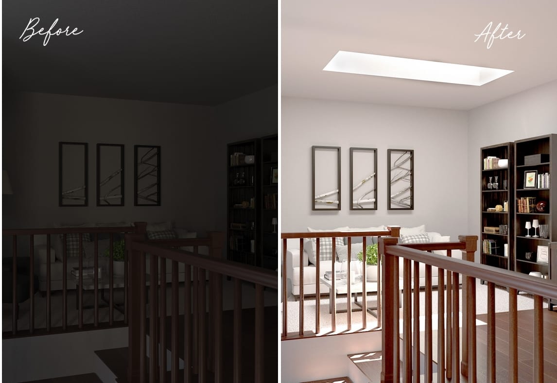 Inspiration Home Office before after 2