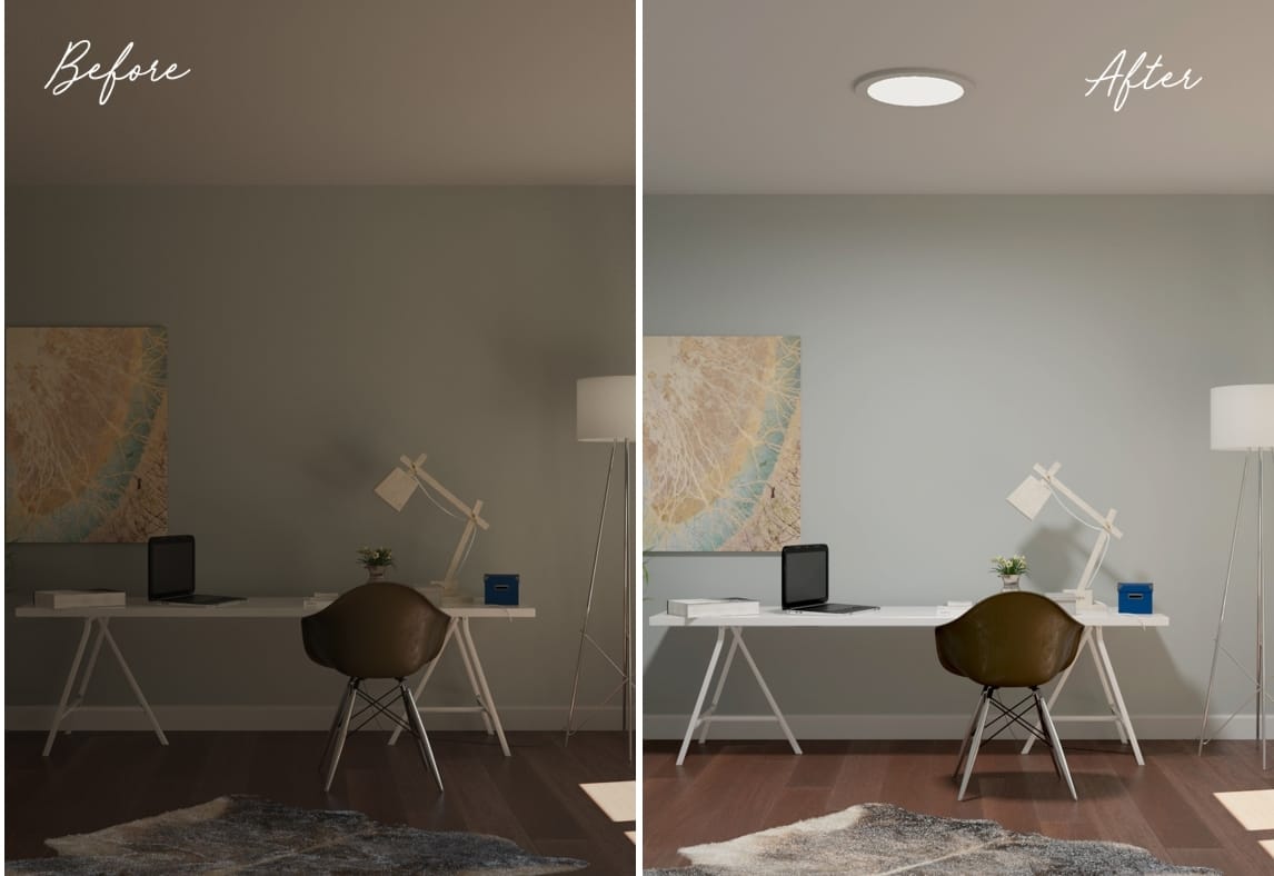 Inspiration Home Office before after