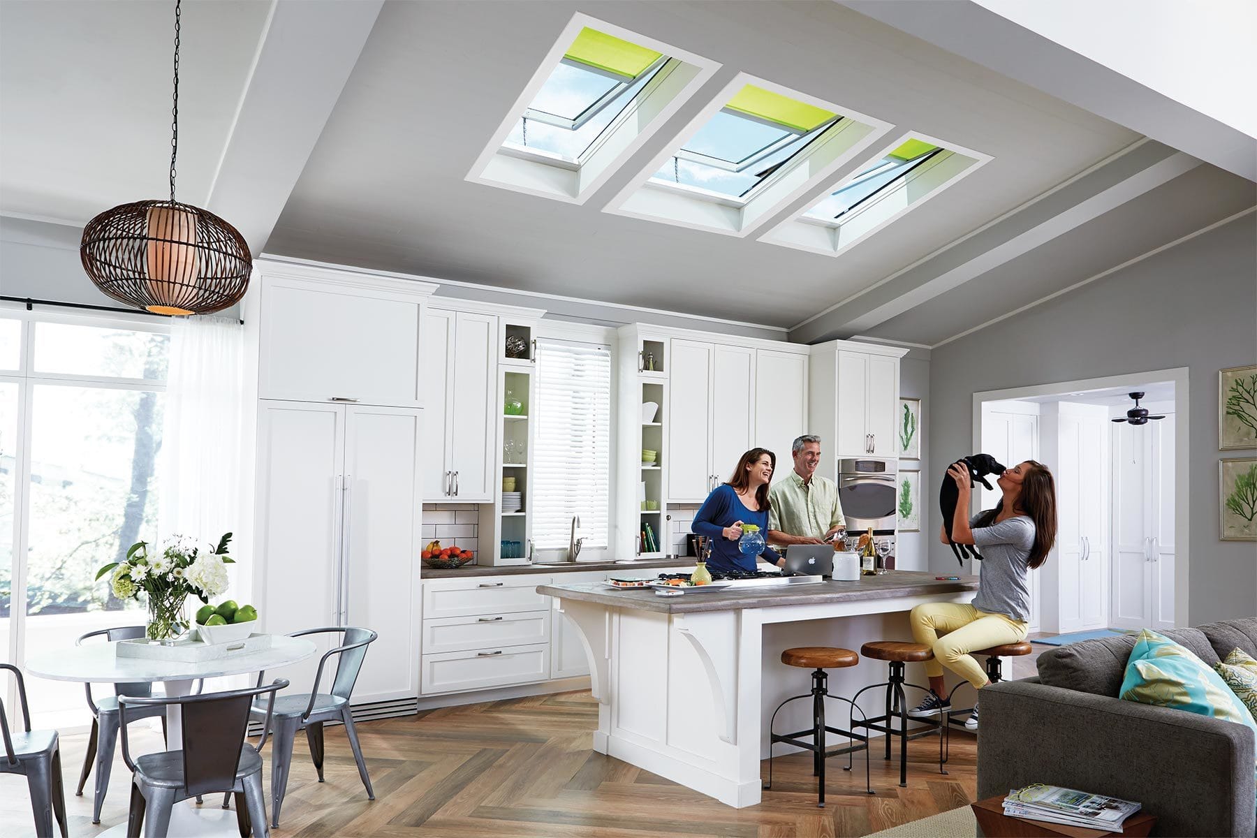 Unique Skylight In Kitchen for Large Space